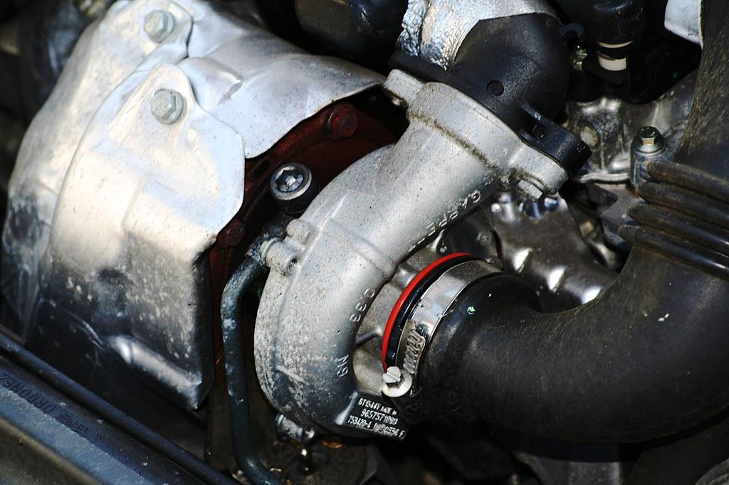 Close-up view of the 2025 Audi A4's turbocharged engine