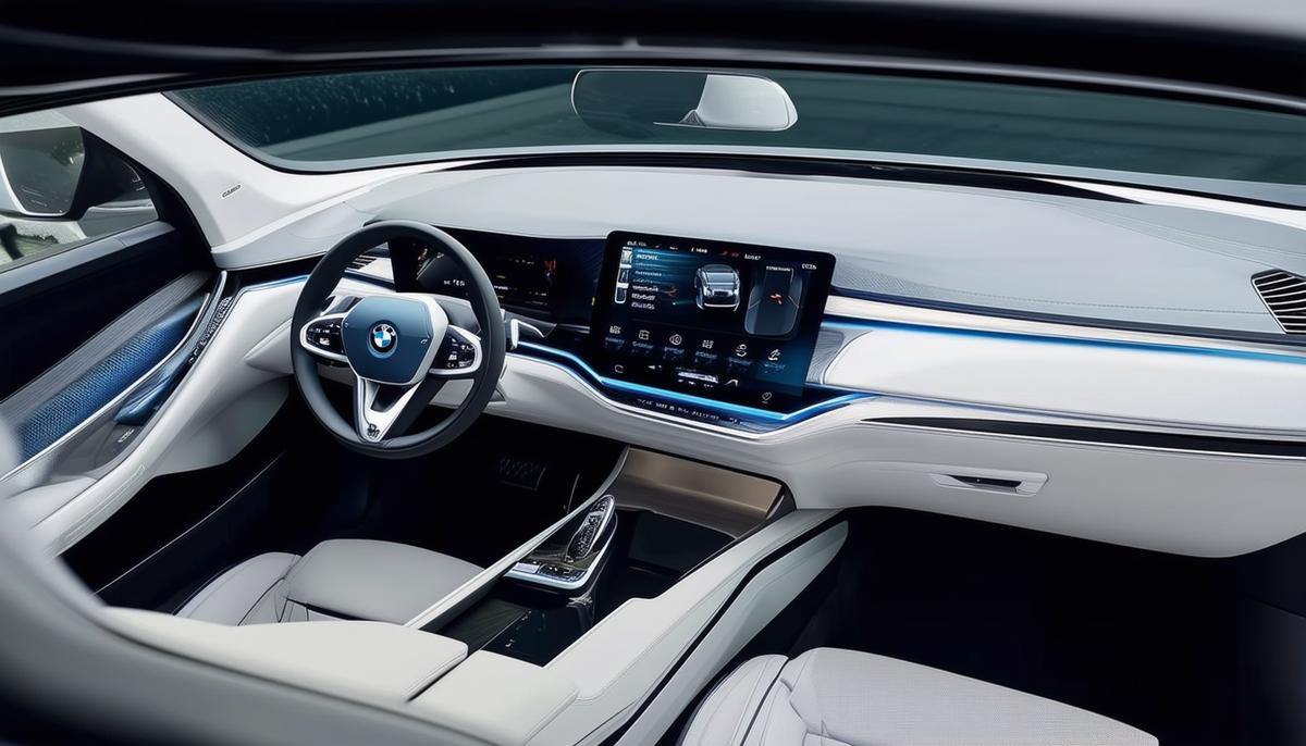 BMW iX's advanced infotainment system with iDrive 8.5 interface