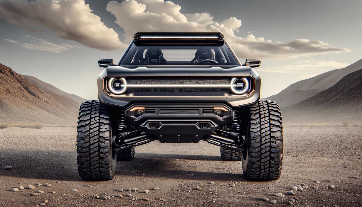 The 2024 Land Rover Defender's exterior, showcasing its boxy silhouette, bold grille, and round headlights against a rugged backdrop