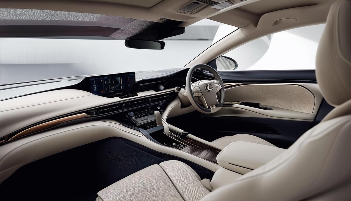 A 2024 Lexus ES interior, emphasizing its comfortable and sophisticated cabin design