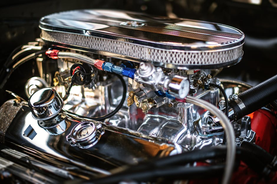 Under the hood of a Lincoln Mark IV, revealing the massive 460-cubic-inch V-8 engine with chrome accents