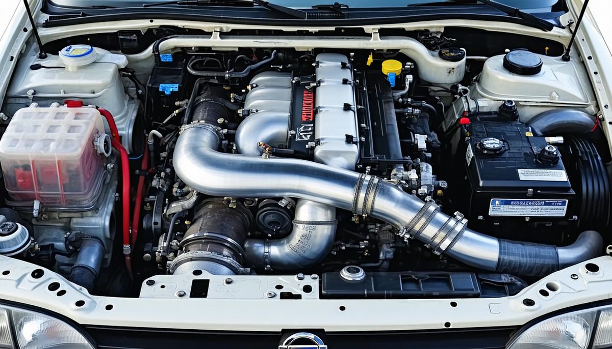 The CA18DET turbocharged engine of the 1989 Nissan Silvia S13, showcasing its power and engineering